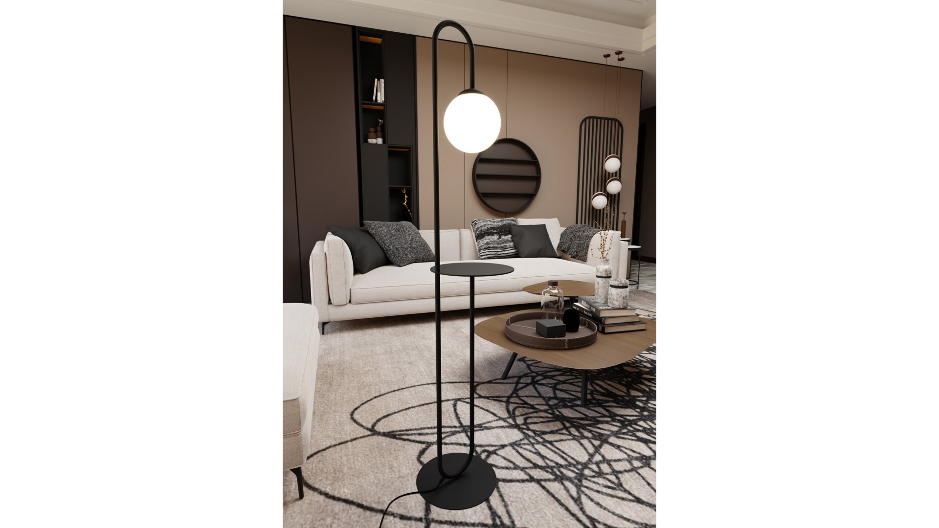 LAMPA PODŁOGOWA STOJĄCA BARI LP1 BL EMIBIG