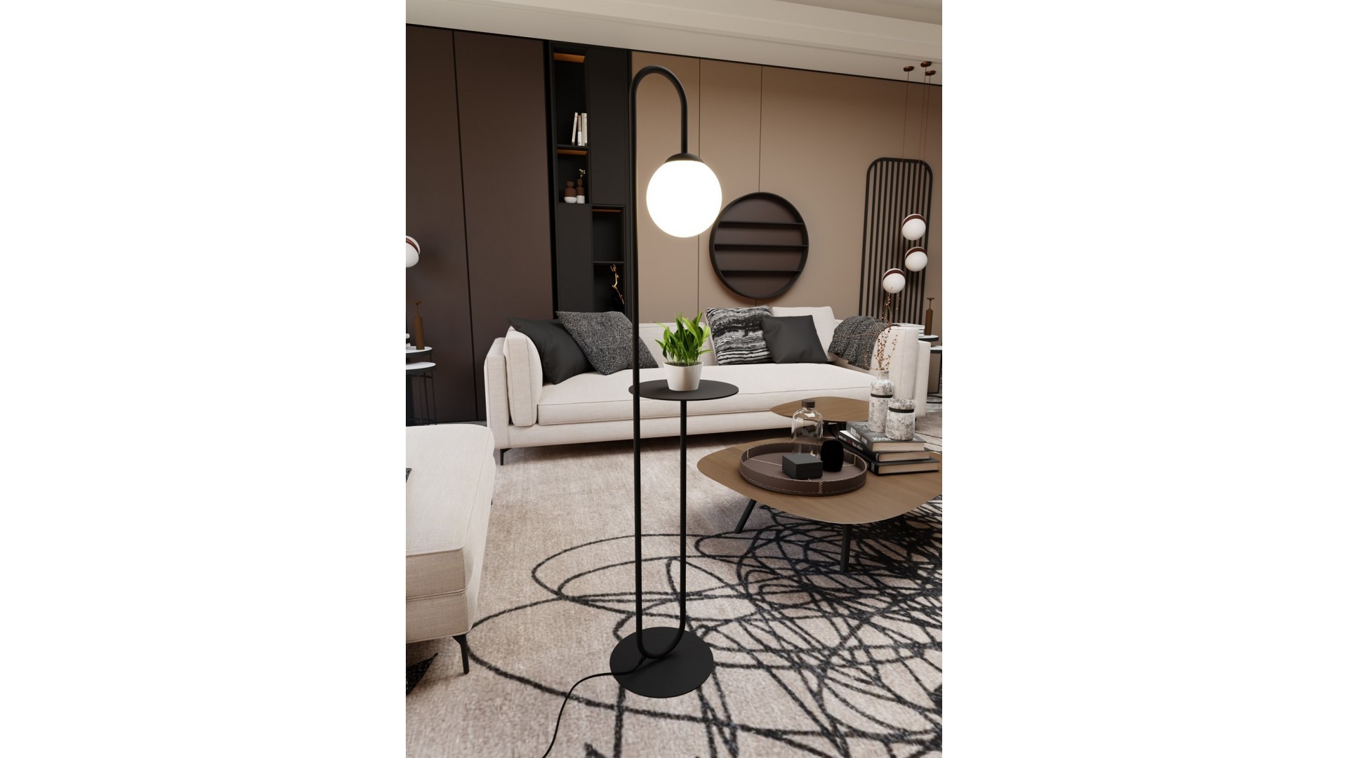 LAMPA PODŁOGOWA STOJĄCA BARI LP1 BL EMIBIG