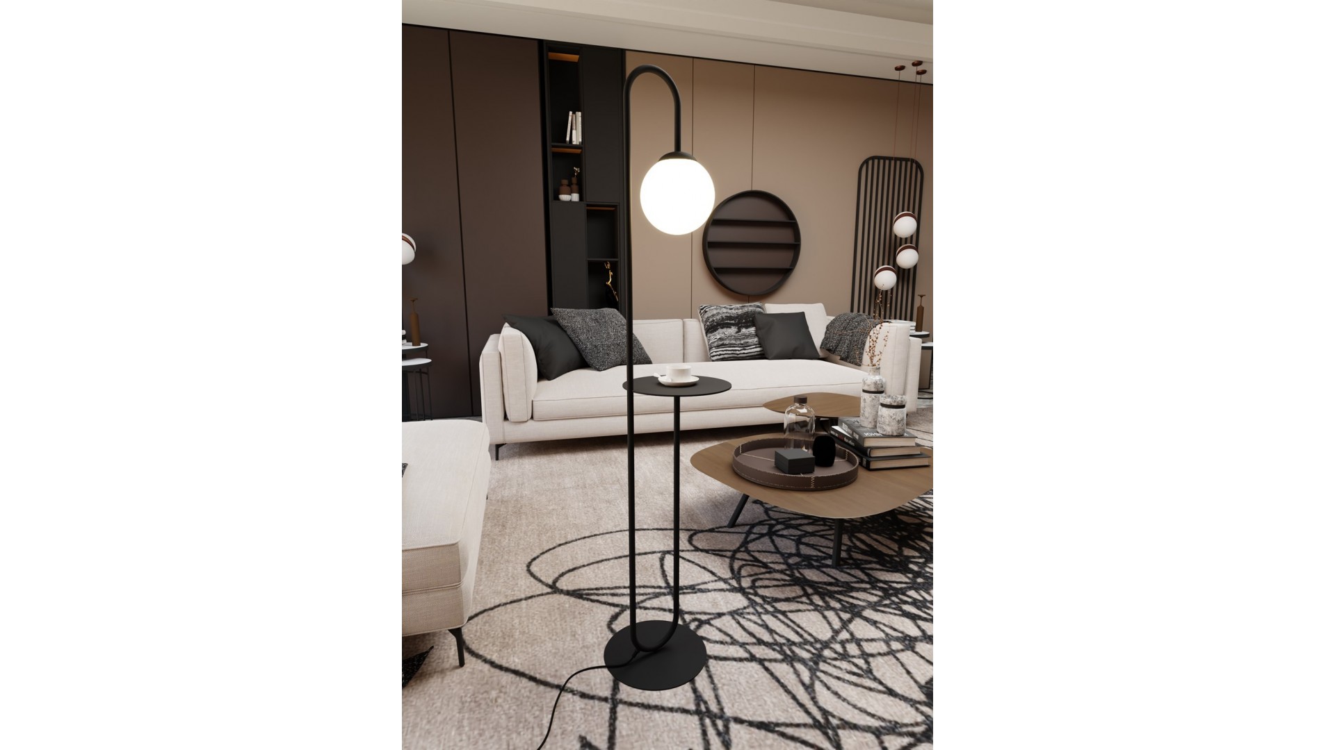 LAMPA PODŁOGOWA STOJĄCA BARI LP1 BL EMIBIG