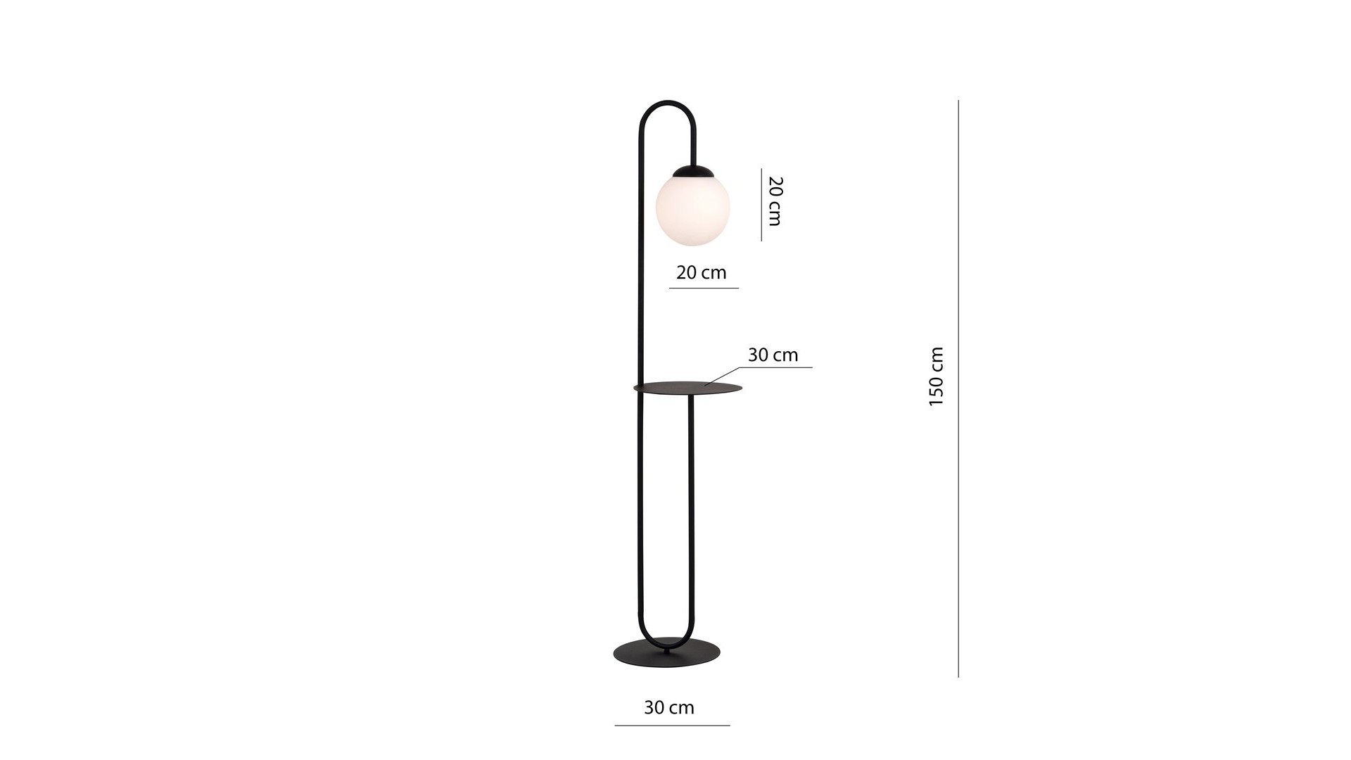 LAMPA PODŁOGOWA STOJĄCA BARI LP1 BL EMIBIG