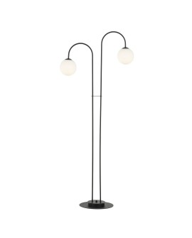 LAMPA PODŁOGOWA STOJĄCA ARCHI LP2 CZARNA BIAŁE KULE EMIBIG