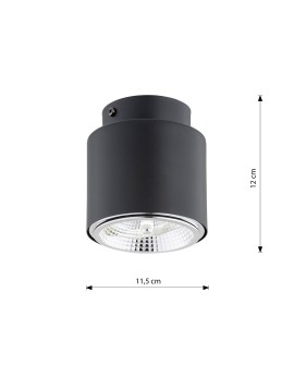 LAMPA SUFITOWA NANO 1 CZARNA EMIBIG