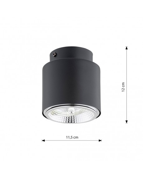 LAMPA SUFITOWA NANO 1 CZARNA EMIBIG