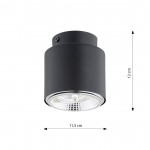 LAMPA SUFITOWA NANO 1 CZARNA EMIBIG