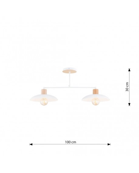 LAMPA SUFITOWA KOBE 2-PUNKTOWA BIAŁA EMIBIG