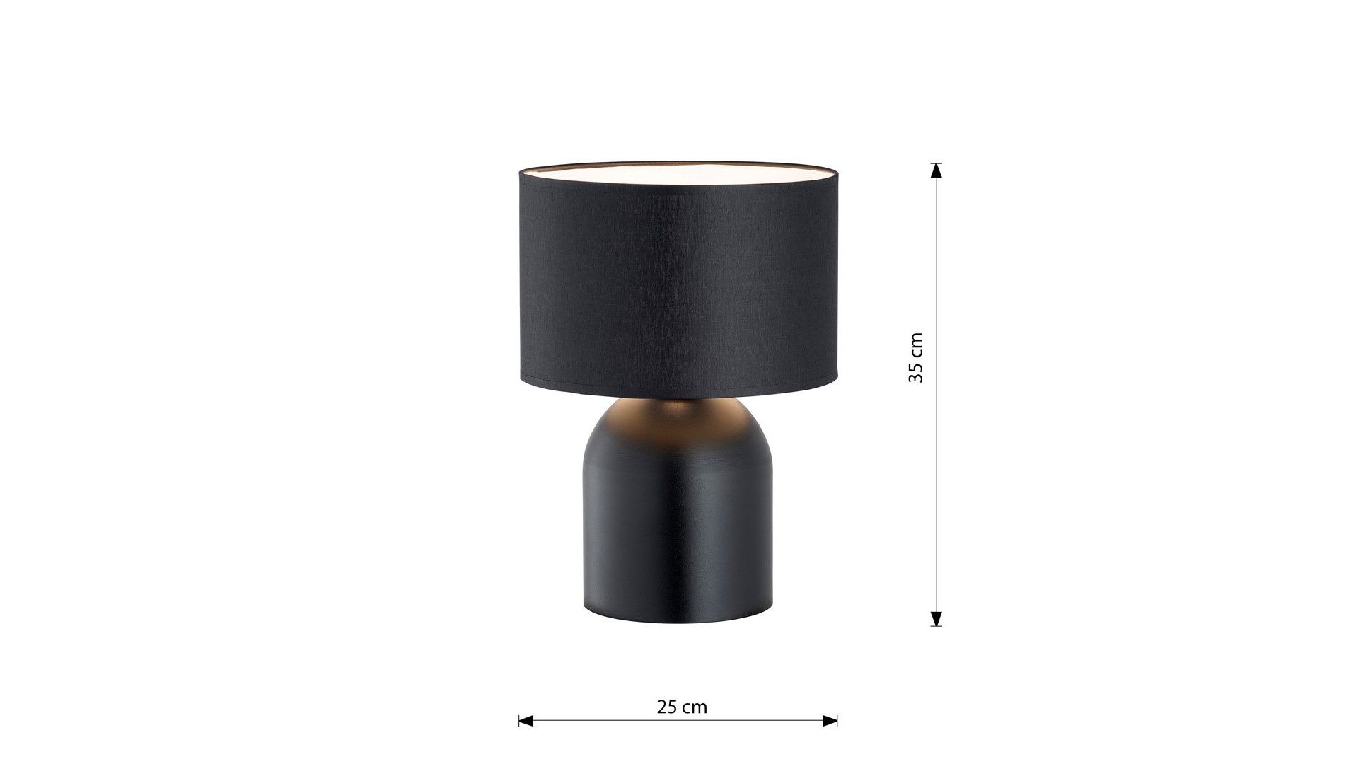 LAMPA BIURKOWA STOŁOWA ASPEN LN1 CZARNA/BIAŁA EMIBIG