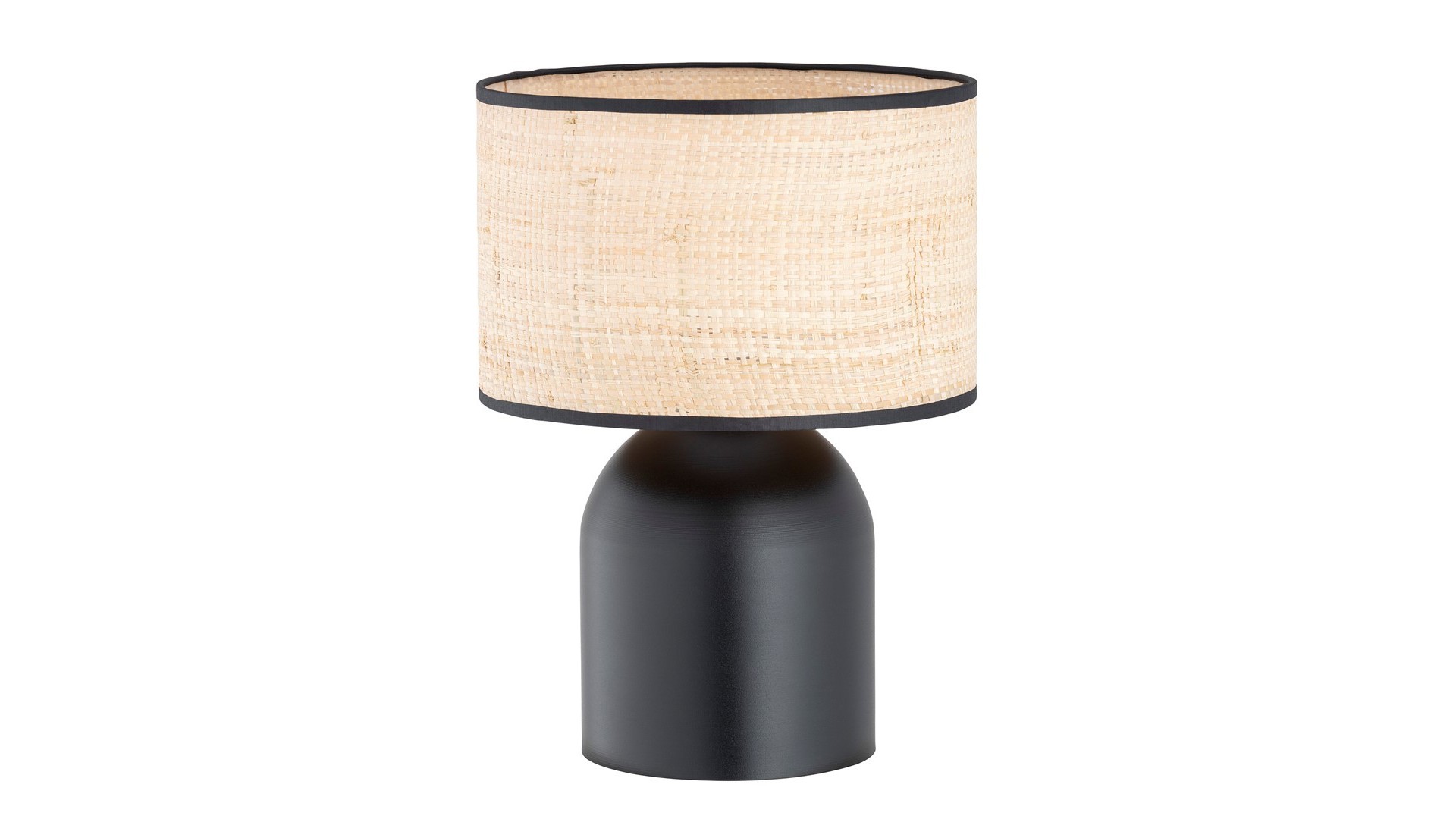 LAMPA BIURKOWA STOŁOWA ASPEN LN1 CZARNA/RATTANOWA EMIBIG