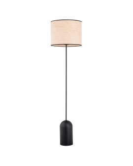 LAMPA PODŁOGOWA STOJĄCA ASPEN LP1 CZARNA/RATTANOWA EMIBIG