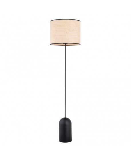 LAMPA PODŁOGOWA STOJĄCA ASPEN LP1 CZARNA/RATTANOWA EMIBIG