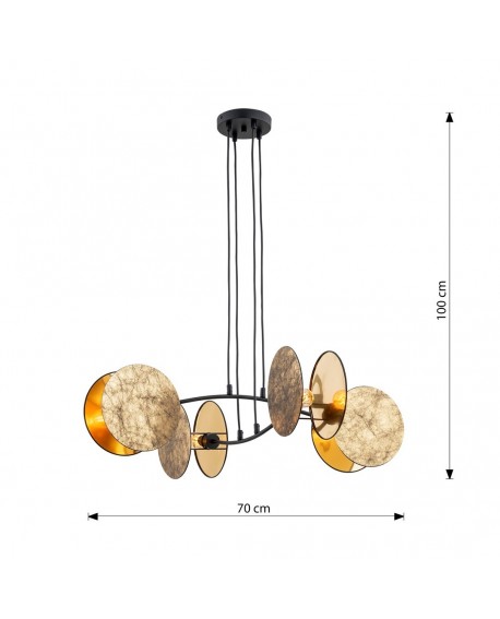 LAMPA WISZĄCA MOTIF 4 ZŁOTA EMIBIG