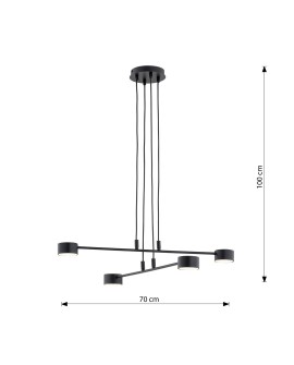 LAMPA WISZĄCA MODUS 4 CZARNA EMIBIG