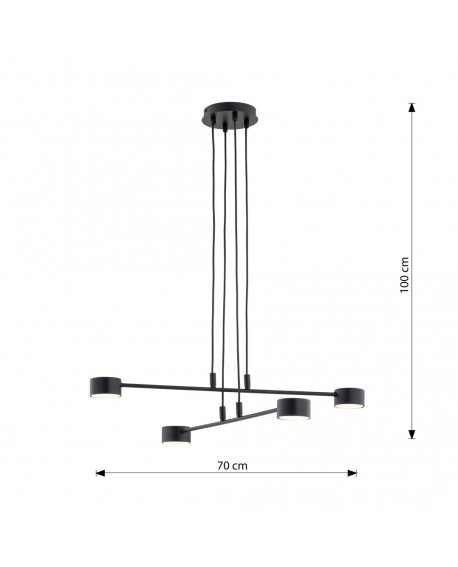 LAMPA WISZĄCA MODUS 4 CZARNA EMIBIG