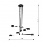 LAMPA WISZĄCA MODUS 6 CZARNA EMIBIG