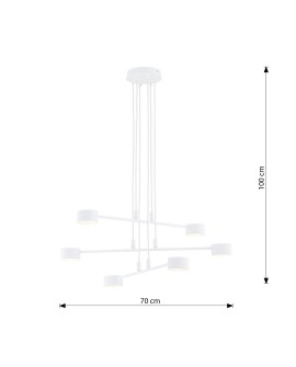 LAMPA WISZĄCA MODUS 6 BIAŁA EMIBIG