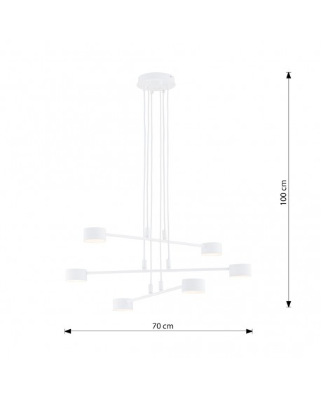 LAMPA WISZĄCA MODUS 6 BIAŁA EMIBIG