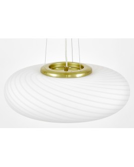 LAMPA WISZĄCA SUFITOWA NOWOCZESNA BIAŁO-ZŁOTA MONARTE D48 LUMINA DECO