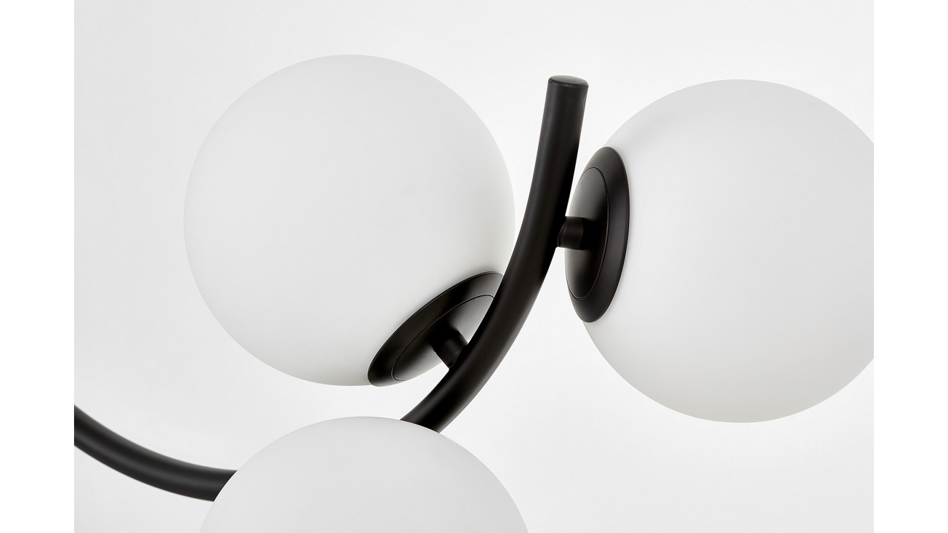 LAMPA WISZĄCA SUFITOWA NOWOCZESNA CZARNA BIAŁE KULE BONIO 6 LUMINA DECO