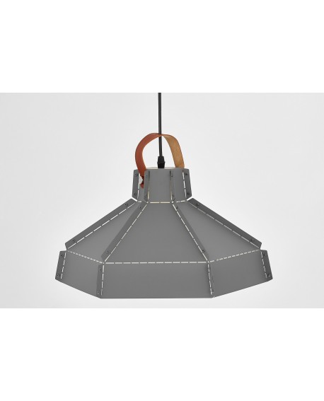 LAMPA WISZĄCA SUFITOWA LOFT SZARA CONA W1 LUMINA DECO