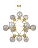 LAMPA WISZĄCA NOWOCZESNA ZŁOTO SZCZOTKOWANE ZODIAK NEO