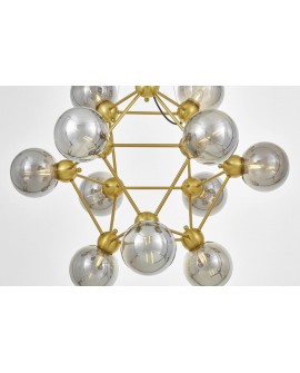 LAMPA WISZĄCA NOWOCZESNA ZŁOTO SZCZOTKOWANE ZODIAK NEO LUMINA DECO