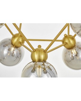 LAMPA WISZĄCA NOWOCZESNA ZŁOTO SZCZOTKOWANE ZODIAK NEO LUMINA DECO