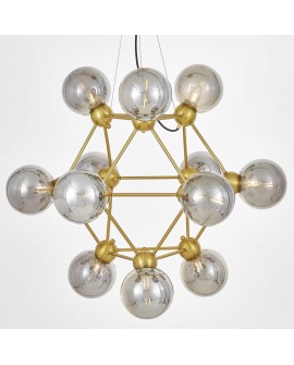 LAMPA WISZĄCA NOWOCZESNA MOSIĘŻNA ZODIAK NEO LUMINA DECO