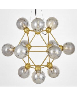 LAMPA WISZĄCA NOWOCZESNA ZŁOTO SZCZOTKOWANE ZODIAK NEO LUMINA DECO