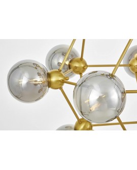LAMPA WISZĄCA NOWOCZESNA ZŁOTO SZCZOTKOWANE ZODIAK NEO LUMINA DECO