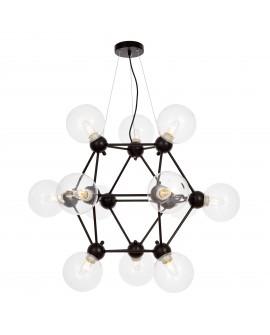 LAMPA WISZĄCA NOWOCZESNA CZARNA ZODIAK NEO LUMINA DECO