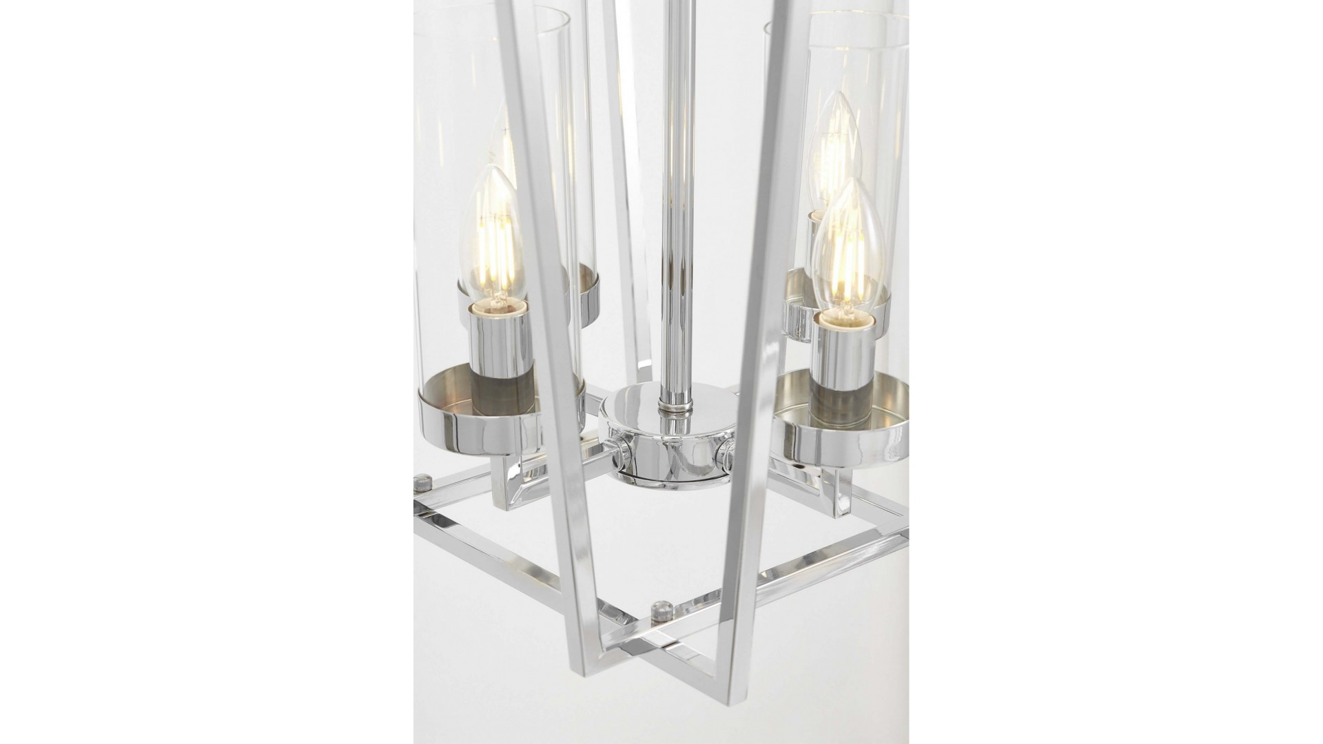 LAMPA WISZĄCA NOWOCZESNA CHROMOWANA ARES W4 LUMINA DECO