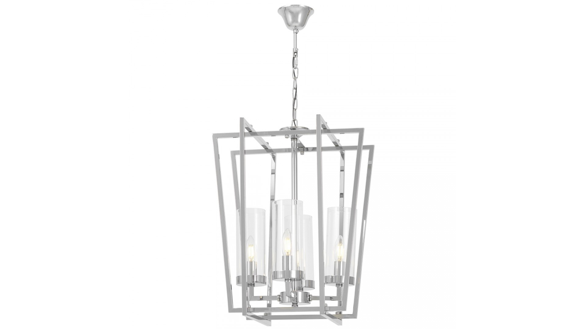 LAMPA WISZĄCA NOWOCZESNA CHROMOWANA ARES W4 LUMINA DECO
