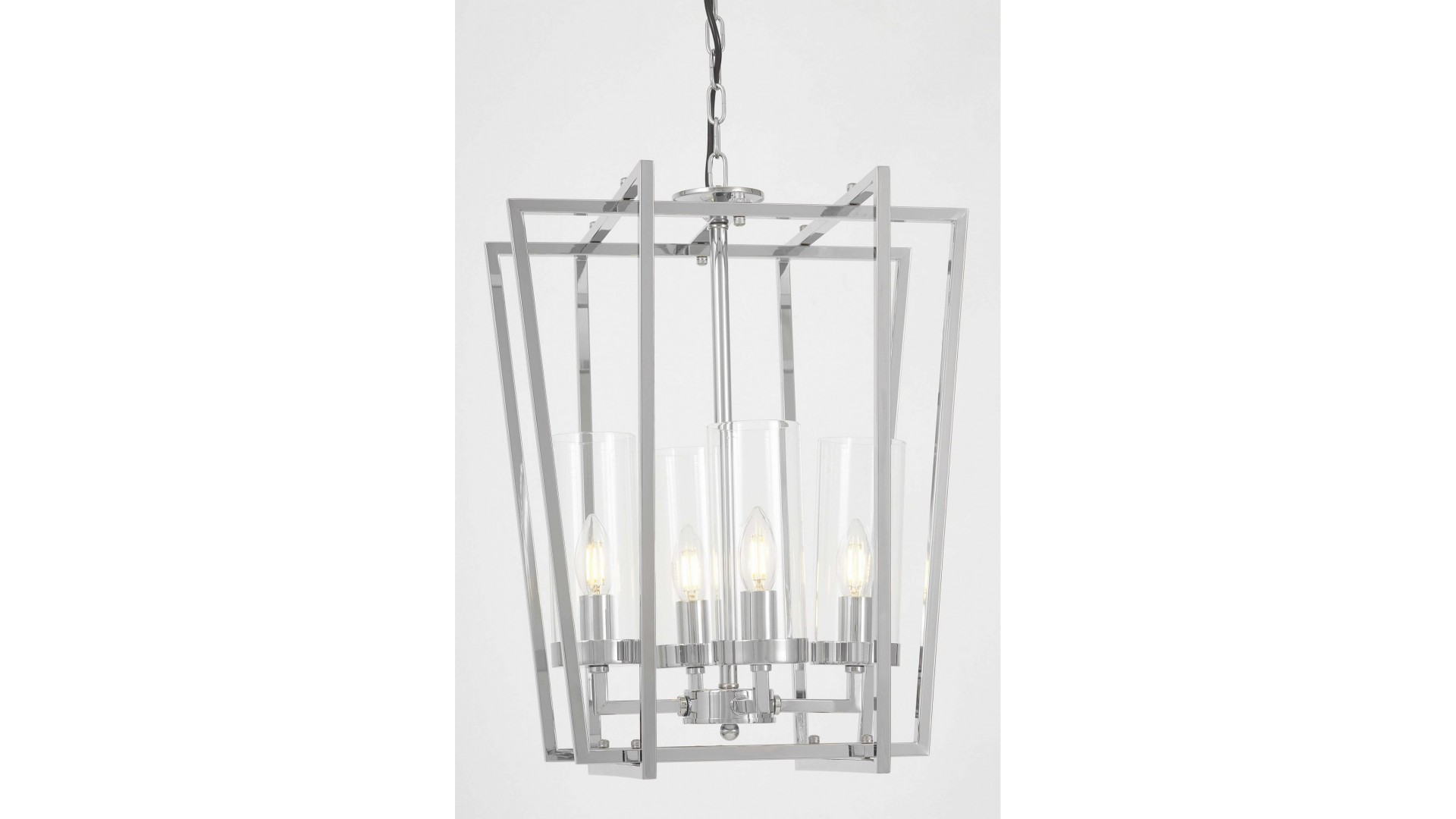 LAMPA WISZĄCA NOWOCZESNA CHROMOWANA ARES W4 LUMINA DECO