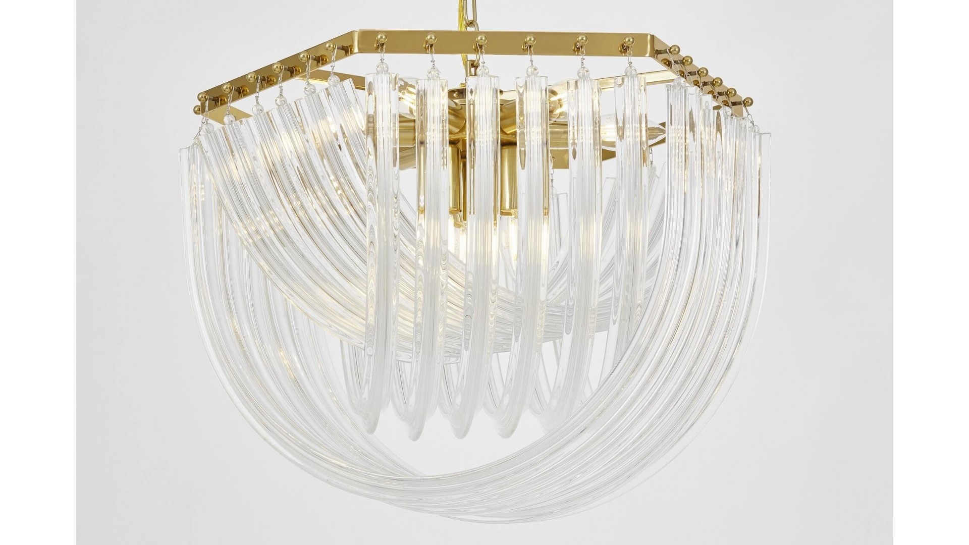 LAMPA WISZĄCA NOWOCZESNA ZŁOTO SZCZOTKOWANE BOSCONE D55 LUMINA DECO