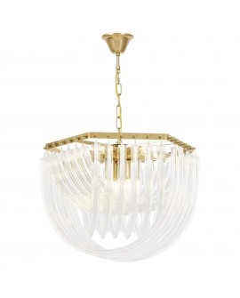 LAMPA WISZĄCA NOWOCZESNA ZŁOTO SZCZOTKOWANE BOSCONE D55 LUMINA DECO