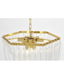 LAMPA WISZĄCA NOWOCZESNA ZŁOTO SZCZOTKOWANE BOSCONE D55 LUMINA DECO