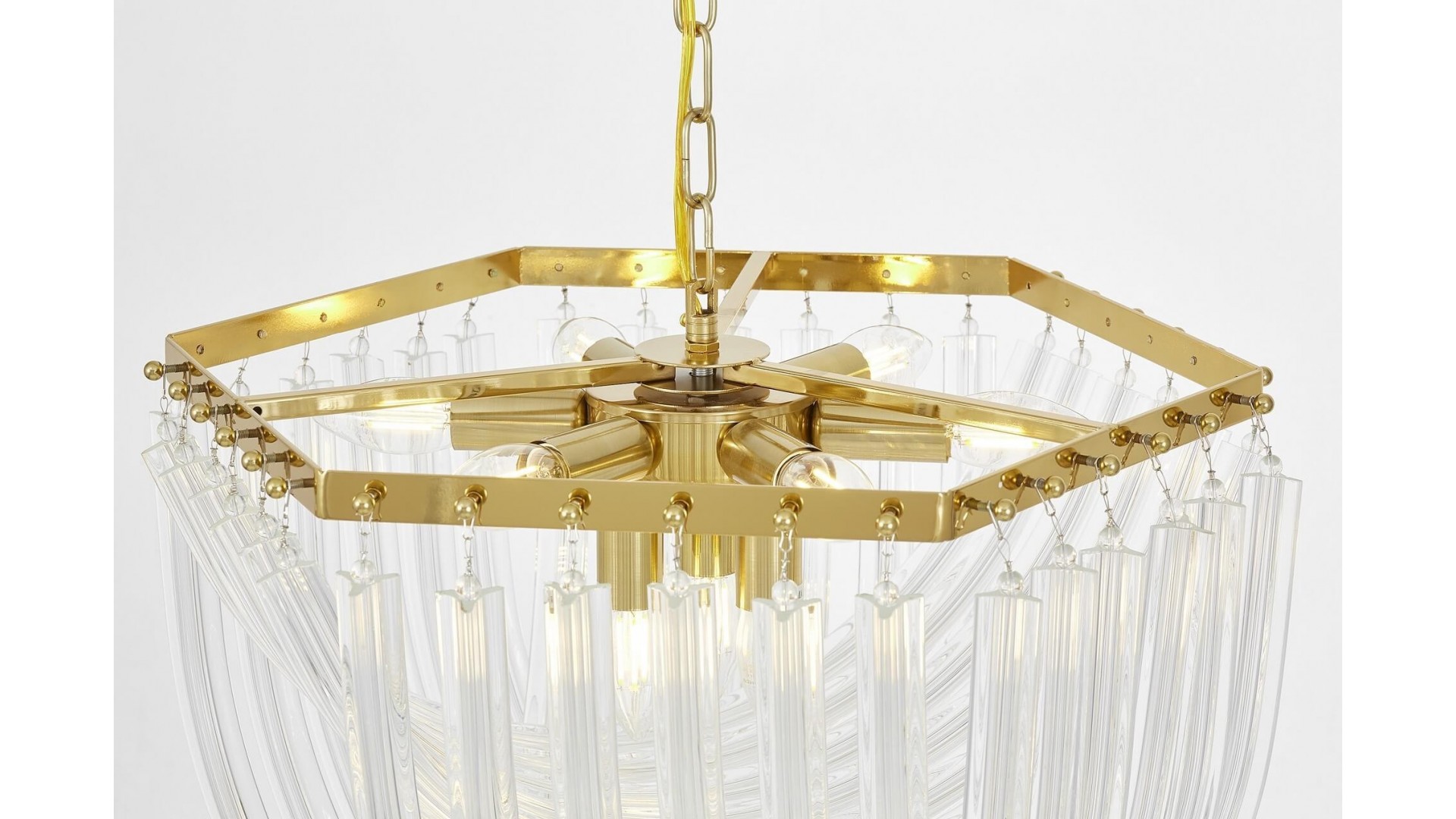 LAMPA WISZĄCA NOWOCZESNA ZŁOTO SZCZOTKOWANE BOSCONE D55 LUMINA DECO