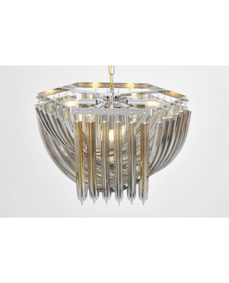 LAMPA WISZĄCA NOWOCZESNA CHROMOWANA BOSCONE D55 LUMINA DECO