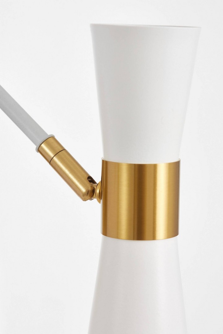 bialy kinkiet sena w2 lumina deco nowoczesny cylinder zlote wykonczenie