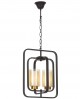 LAMPA WISZĄCA LOFT CHARNO-ZŁOTA SZCZOTKOWANA CHICAGO W2