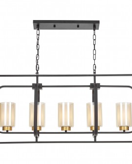 LAMPA WISZĄCA LOFT CHARNO-MOSIĘŻNA CHICAGO W5 LUMINA DECO