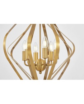 LAMPA WISZĄCA NOWOCZESNA ZŁOTO SZCZOTKOWANE ZEWA W6 LUMINA DECO