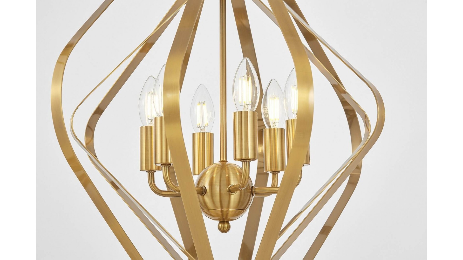 LAMPA WISZĄCA NOWOCZESNA ZŁOTO SZCZOTKOWANE ZEWA W6 LUMINA DECO