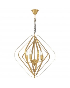 LAMPA WISZĄCA NOWOCZESNA ZŁOTO SZCZOTKOWANE ZEWA W6 LUMINA DECO
