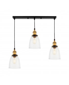 LAMPA WISZĄCA LOFT POTRÓJNA FABI W3 LUMINA DECO