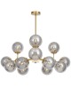 LAMPA WISZĄCA NOWOCZESNA LOFT ZŁOTO SZCZOTKOWANE ZODIAK W12
