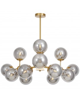 LAMPA WISZĄCA NOWOCZESNA LOFT ZŁOTO SZCZOTKOWANE ZODIAK W12 LUMINA DECO