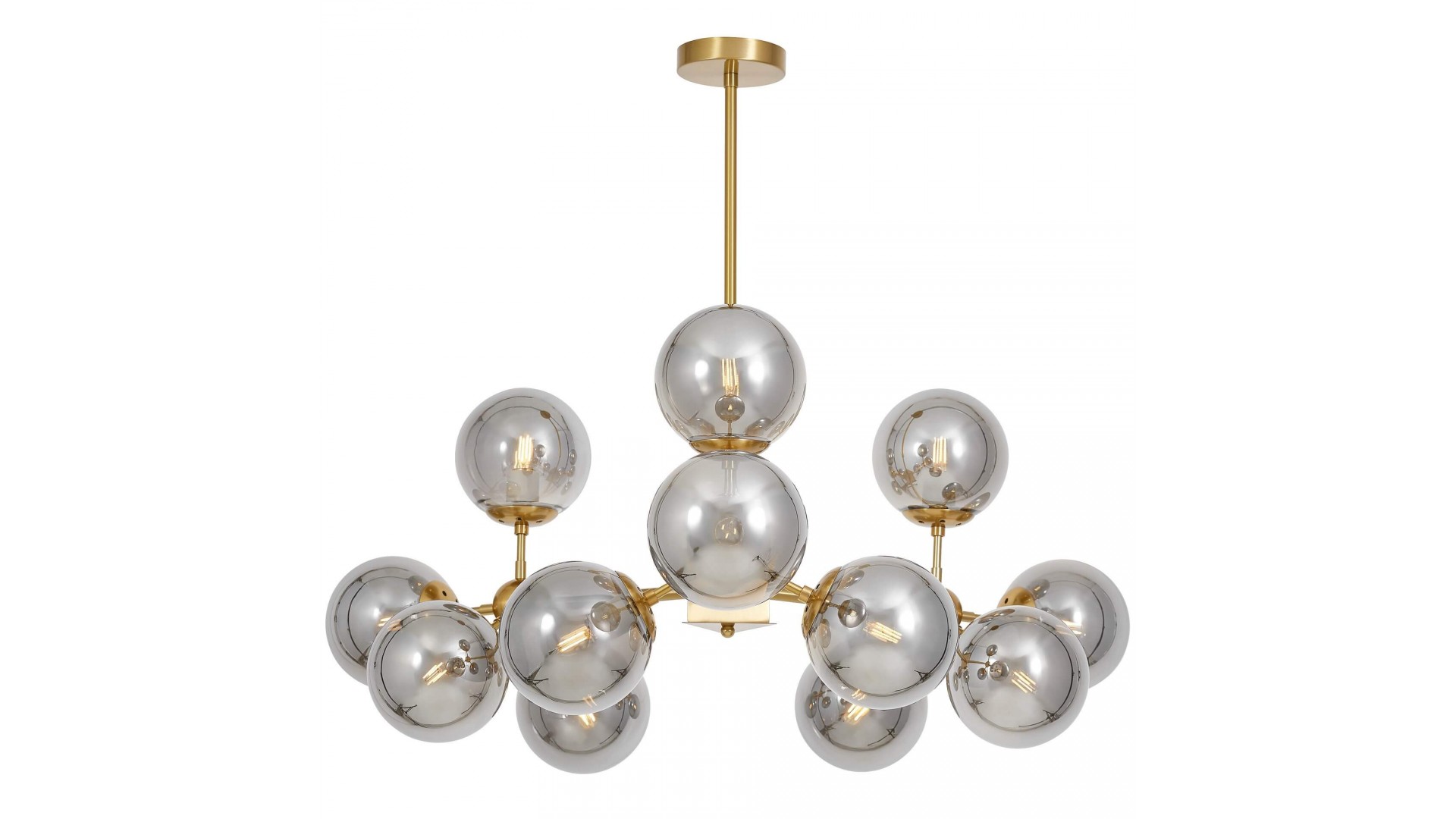 LAMPA WISZĄCA NOWOCZESNA LOFT ZŁOTO SZCZOTKOWANE ZODIAK W12 LUMINA DECO