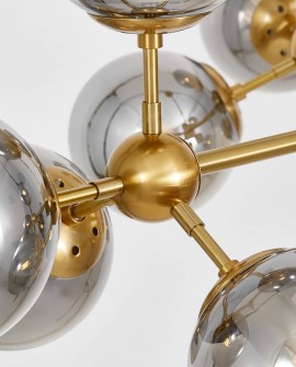 LAMPA WISZĄCA NOWOCZESNA LOFT ZŁOTO SZCZOTKOWANE ZODIAK W12 LUMINA DECO
