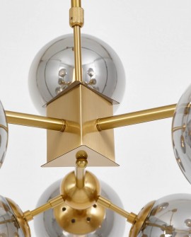 LAMPA WISZĄCA NOWOCZESNA LOFT ZŁOTO SZCZOTKOWANE ZODIAK W12 LUMINA DECO
