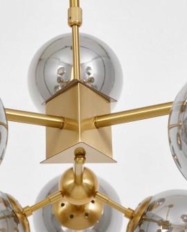 LAMPA WISZĄCA NOWOCZESNA LOFT MOSIĘŻNA ZODIAK W12 LUMINA DECO